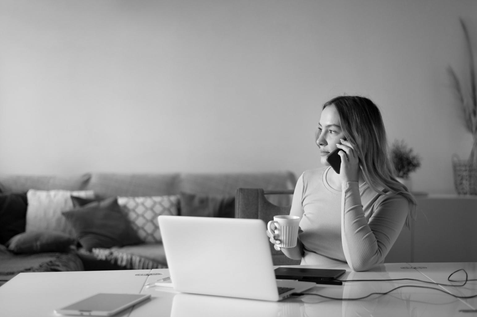Digital budgeting tools and financial planning workspace